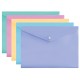 Конверт на кнопке Бюрократ Pastel -PKPAST/PINK A4 пластик 0.18мм розовый