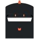 Портфель Бюрократ Black Opal BLPP01OR 1 отдел. A4 пластик 0.7мм черный/оранжевый