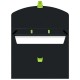 Портфель Бюрократ Black Opal BLPP01LETT 1 отдел. A4 пластик 0.7мм черный/салатовый