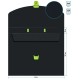 Портфель Бюрократ Black Opal BLPP01LETT 1 отдел. A4 пластик 0.7мм черный/салатовый