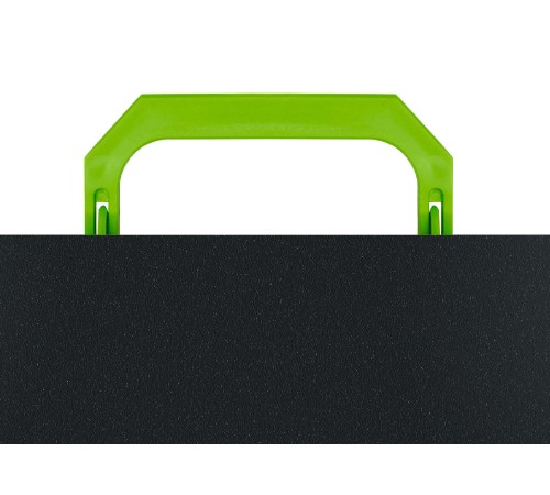 Портфель Бюрократ Black Opal BLPP01LETT 1 отдел. A4 пластик 0.7мм черный/салатовый