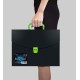 Портфель Бюрократ Black Opal BLPP01LETT 1 отдел. A4 пластик 0.7мм черный/салатовый