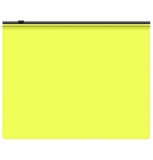 Папка на молнии ZIP Бюрократ Double Neon DNEBPM4AYELBL A4+ полипропилен 0.15мм желтый цвет молнии черный