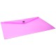 Конверт на кнопке Бюрократ Double Neon DNEPK804A5PINK A5 пластик 0.18мм розовый