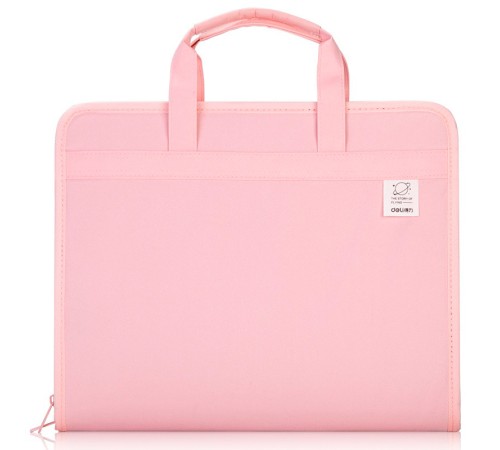 Папка-портфель Deli 72561PINK 13 отдел. A4 терилен розовый