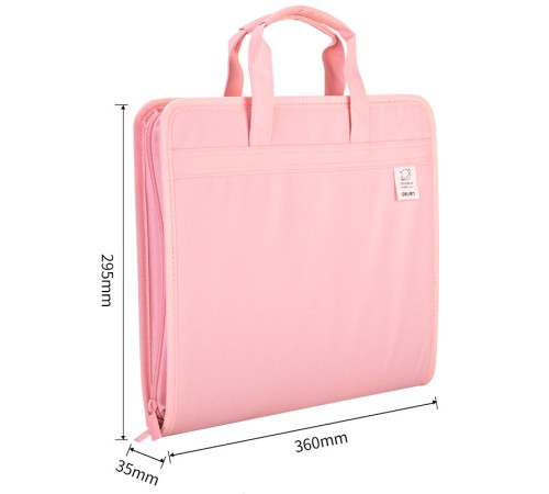 Папка-портфель Deli 72561PINK 13 отдел. A4 терилен розовый