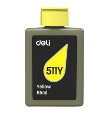 Чернила водорастворимые Deli 511Y-EA1 желтый 65 мл