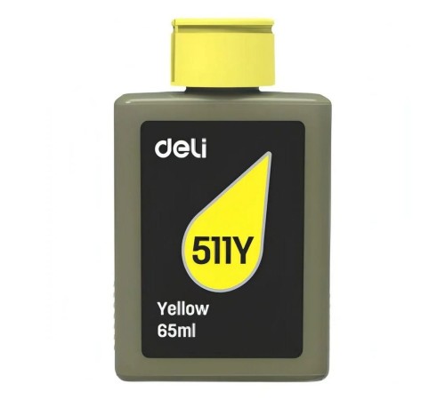Чернила водорастворимые Deli 511Y-EA1 желтый 65 мл