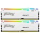 Комплект модулей памяти Kingston 64GB DDR5 6000 DIMM CL30 FURY Beast White RGB EXPO Non-ECC Unbuffered DIMM (Kit of 2) 2RX8 30-36-36 1.4V 288-pin 16Gbit