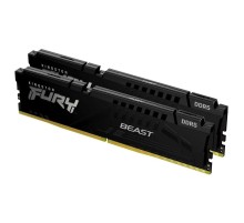 Комплект модулей памяти Kingston 64GB DDR5 6000 DIMM CL30 FURY Beast Black XMP Non-ECC Unbuffered DIMM (Kit of 2) 2RX8 30-36-36 1.4V 288-pin 16Gbit
