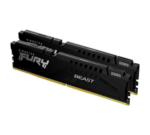 Комплект модулей памяти Kingston 64GB DDR5 6000 DIMM CL30 FURY Beast Black XMP Non-ECC Unbuffered DIMM (Kit of 2) 2RX8 30-36-36 1.4V 288-pin 16Gbit Комплект модулей памяти Kingston 64GB DDR5 6000 DIMM CL30 FURY Beast Black XMP Non-ECC Unbuffered DIMM (Kit of 2) 2RX8 30-36-36 1.4V 288-pin 16Gbit
