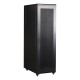 Шкаф серверный Lanmaster (TWT-CBB-42U-8X10-G1) напольный 42U 800x1000мм пер.дв.стекл задн.дв.двуст. 2 бок.пан. 800кг черный IP20