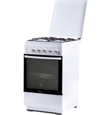 Плита Газовая Flama N FG 24236 W белый (металлическая крышка) реш.сталь