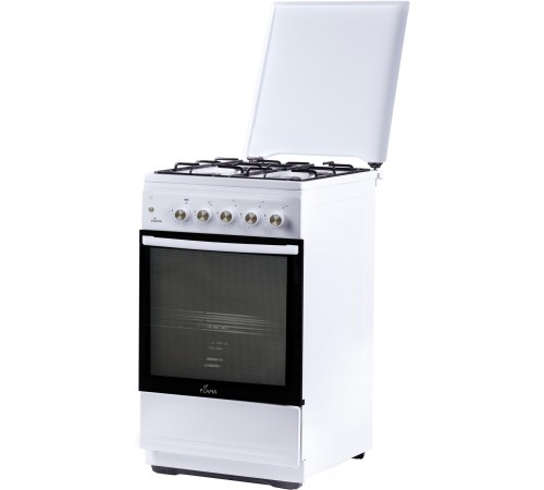 Плита Газовая Flama N FG 24236 W белый (металлическая крышка) реш.сталь Плита Газовая Flama N FG 24236 W белый (металлическая крышка) реш.сталь