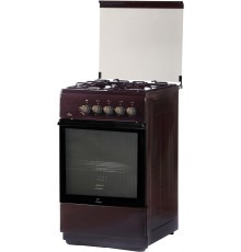 Плита Комбинированная Flama L FK 1412 B коричневый (стеклянная крышка) реш.сталь