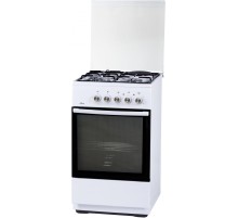 Плита Комбинированная Flama L RK 23-126 W белый (стеклянная крышка) реш.сталь