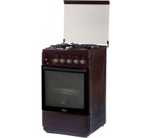 Плита Комбинированная Flama L RK 23-126 B коричневый (стеклянная крышка) реш.сталь
