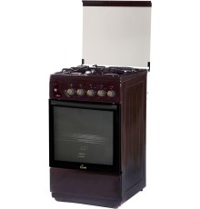 Плита Комбинированная Flama L RK 23-126 B коричневый (стеклянная крышка) реш.сталь