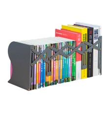 Подставка-ограничитель для книг Deli 78631BLACK 114х114х220мм расшир. металл цв.черный