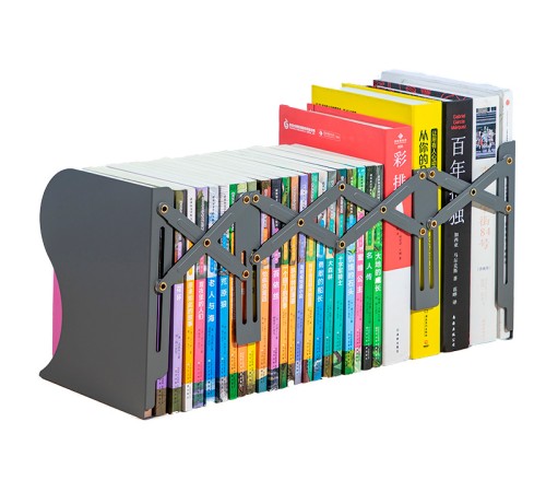 Подставка-ограничитель для книг Deli 78631BLACK 114х114х220мм расшир. металл цв.черный