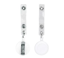 Держатель для бейджа Deli 8309White 80см горизонтально-вертикальный пластик белый (упак.:12шт)