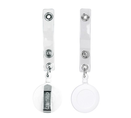 Держатель для бейджа Deli 8309White 80см горизонтально-вертикальный пластик белый (упак.:12шт)