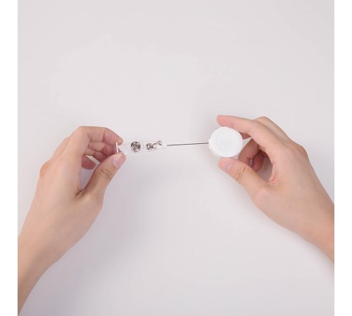 Держатель для бейджа Deli 8309White 80см горизонтально-вертикальный пластик белый (упак.:12шт)