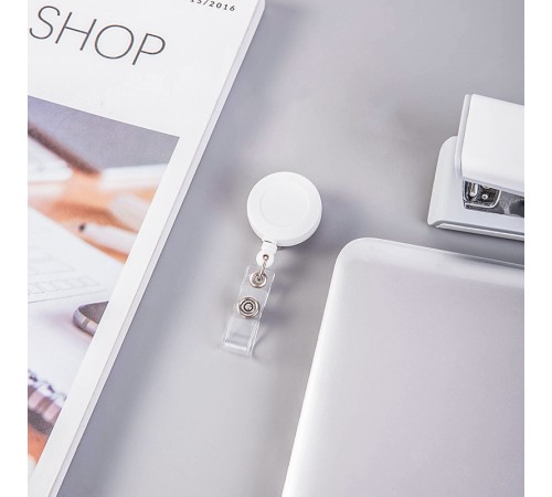 Держатель для бейджа Deli 8309White 80см горизонтально-вертикальный пластик белый (упак.:12шт)