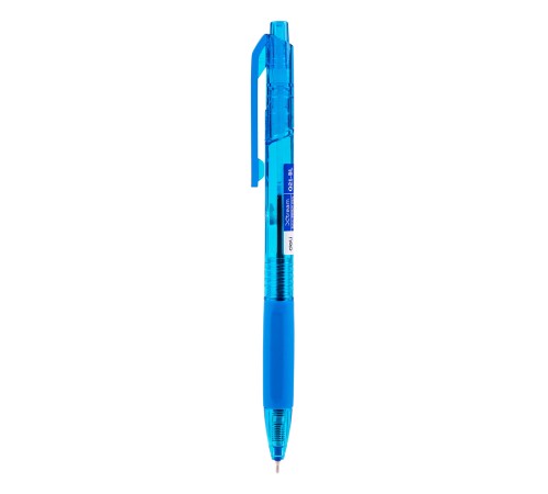 Ручка шариковая Deli EQ21-BL X-tream авт. 0.7мм резин. манжета синий/прозрачный синие чернила