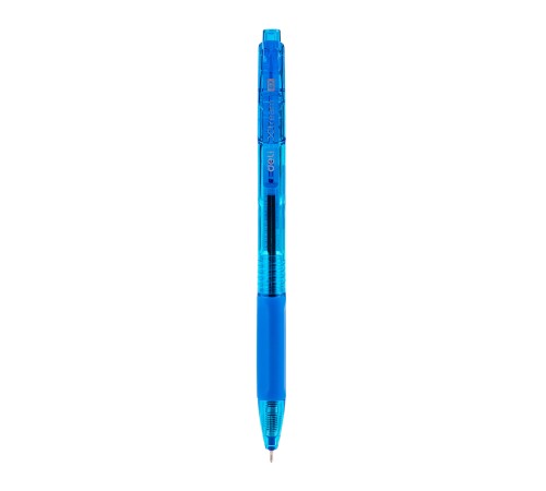 Ручка шариковая Deli EQ21-BL X-tream авт. 0.7мм резин. манжета синий/прозрачный синие чернила