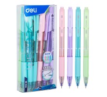 Ручка шариковая Deli EQ199-BL X-tream авт. 0.7мм резин. манжета синие чернила