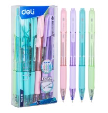 Ручка шариковая Deli EQ199-BL X-tream авт. 0.7мм резин. манжета синие чернила