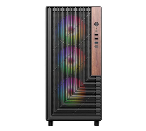 Корпус ACD Citadel 101 ATX, Black, USB3.0*1 + USB2.0*2 + HD AUDIO, 1*12cm H1 argb fan at rear, 3*12cm H1 argb fas at front, TG