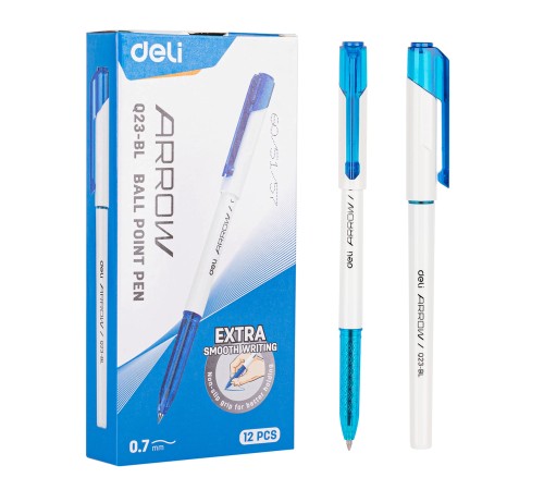 Ручка шариковая Deli EQ23-BL 0.7мм белый синие чернила (1шт)
