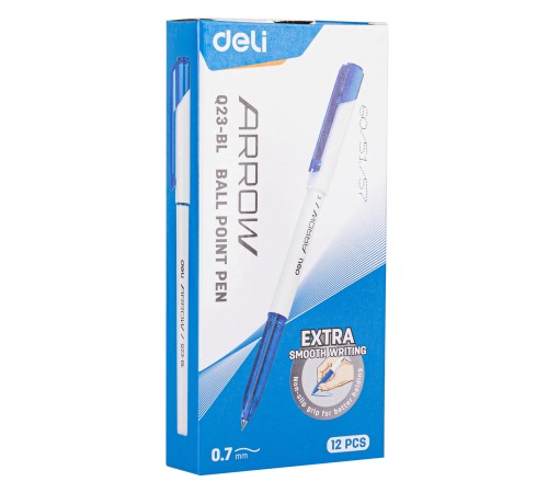 Ручка шариковая Deli EQ23-BL 0.7мм белый синие чернила (1шт)
