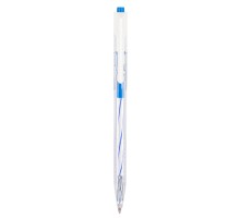 Ручка шариковая Deli EQ24-BL авт. 0.7мм прозрачный синие чернила (1шт)