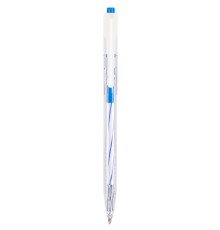 Ручка шариковая Deli EQ24-BL авт. 0.7мм прозрачный синие чернила (1шт)