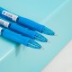 Ручка гелевая Deli EG08-BL Arris 0.5мм резин. манжета прозрачный синие чернила (упак.:1шт)