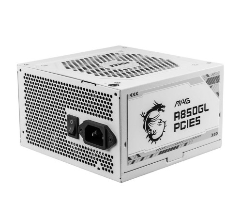 Блок питания MSI MAG A850GL PCIE5 WHITE , 850W, 80+ Gold, полностью модульный, ATX 3.0, PCIE5, RTL