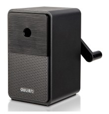 Точилка для карандашей механическая Deli 71160Black 1 отверстие пластик черный