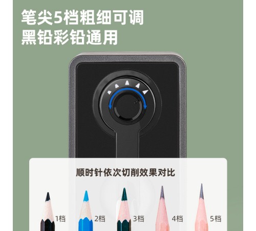 Точилка для карандашей механическая Deli 71160Black 1 отверстие пластик черный Точилка для карандашей механическая Deli 71160Black 1 отверстие пластик черный