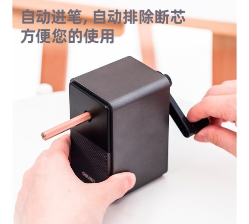 Точилка для карандашей механическая Deli 71160Black 1 отверстие пластик черный Точилка для карандашей механическая Deli 71160Black 1 отверстие пластик черный