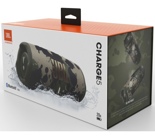 Колонка порт. JBL Charge 5 камуфляж 40W 2.0 BT 15м 7500mAh (JBLCHARGE5SQUAD)