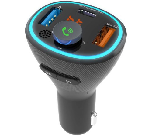 Автомобильный FM-модулятор Ritmix FMT-B300 черный BT USB (80000849) Автомобильный FM-модулятор Ritmix FMT-B300 черный BT USB (80000849)