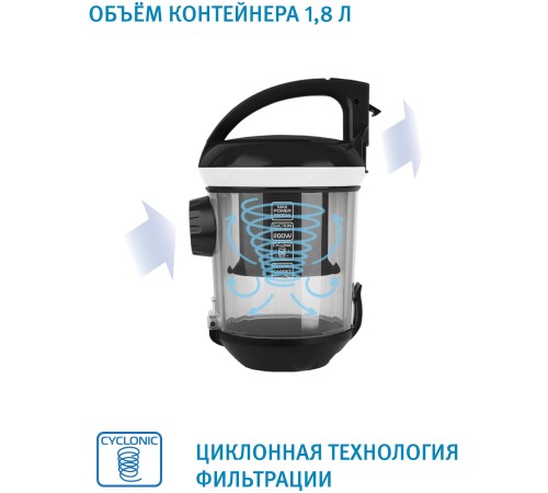 Пылесос Vitek 8142-VT-01 1500Вт черный/белый Пылесос Vitek 8142-VT-01 1500Вт черный/белый