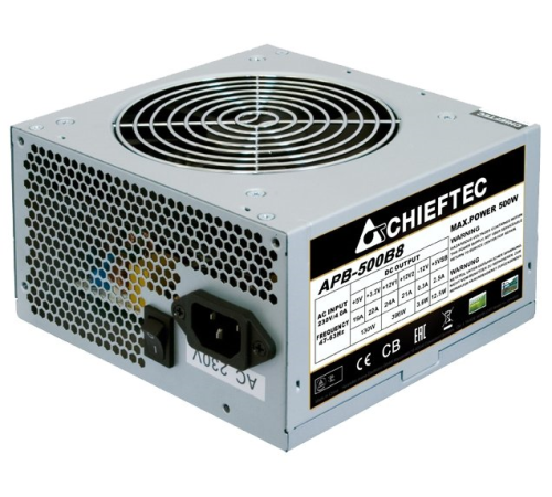Блок питания Chieftec Value APB-500B8 (ATX 2.3, 500W, Active PFC, 120mm fan) OEM (APB-500B8)