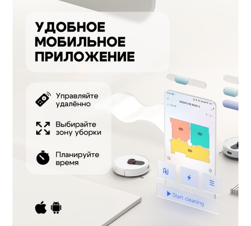 Робот-пылесос Roidmi Robot Vacuum and Mop Cleaner EVE ROOK S (SDJ03RM)
