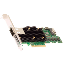 Контроллер Broadcom/LSI 9580-8I8E SGL (05-50076-00) PCIe 4.0 x8 LP, SAS/SATA/NVMe, RAID 0,1,5,6,10,50,60, 16port(1*int SFF8654 + 2*ext SFF8644), 8GB Cache, 3916ROC, RTL (05-50076-00)
