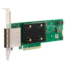 Контроллер Broadcom/LSI 9500-16e SGL (05-50075-00) PCIe Gen4 x8 LP, Tri-Mode SAS/SATA/NVMe 12G HBA, 16port(4*ext SFF8644), 3816 IOC (05-50075-00)