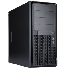 Корпус Midi Tower InWin PE689 Black USB3.0*2+A(HD)+fron fan 120mm*1+rear fan 120mm*1+ 2*2SATA+1*1SATA+Intrusion Switch/ holes for SL20” ATX RACKMOUNT*(без блока питания) (6141921)